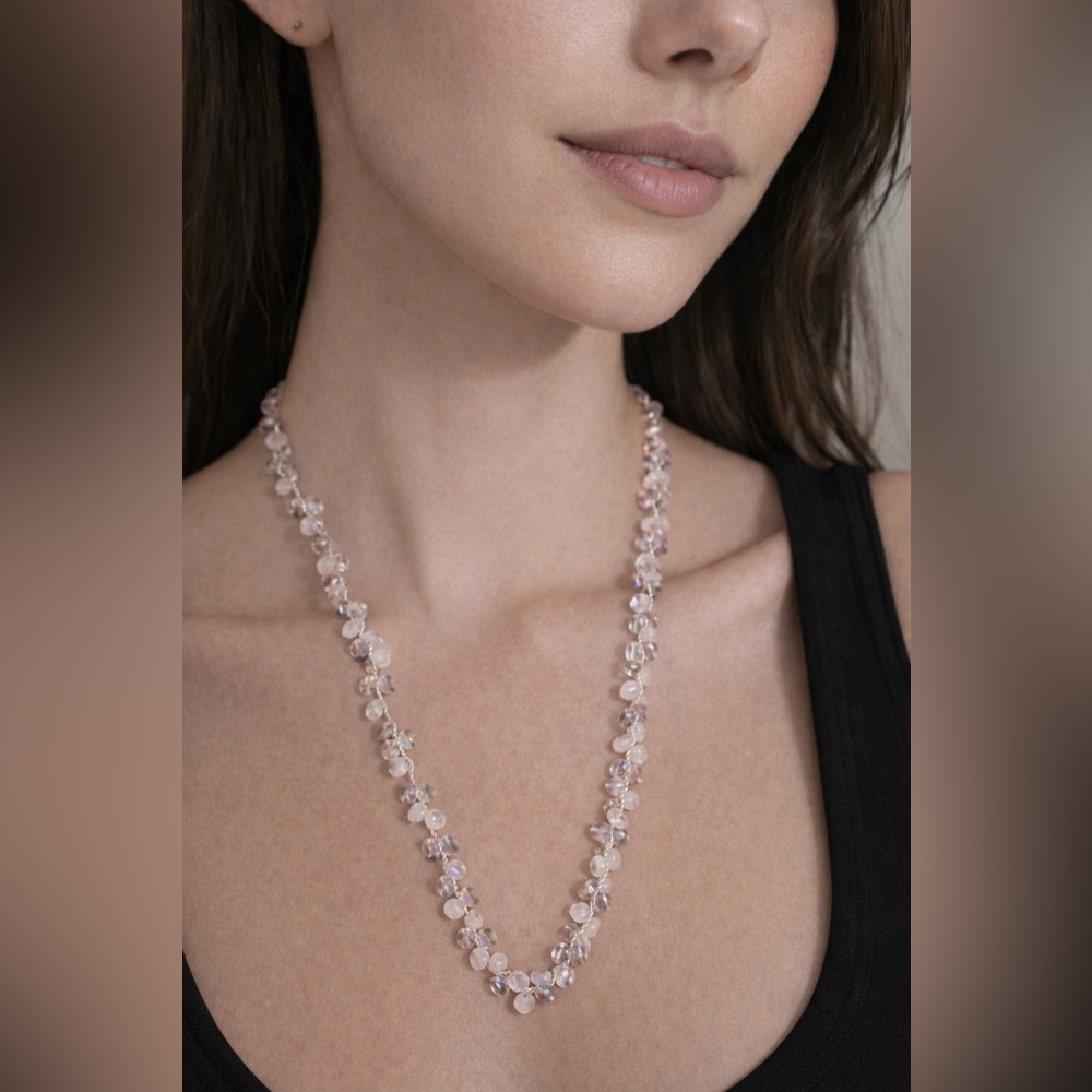 Elegant Pink Beaded Necklace